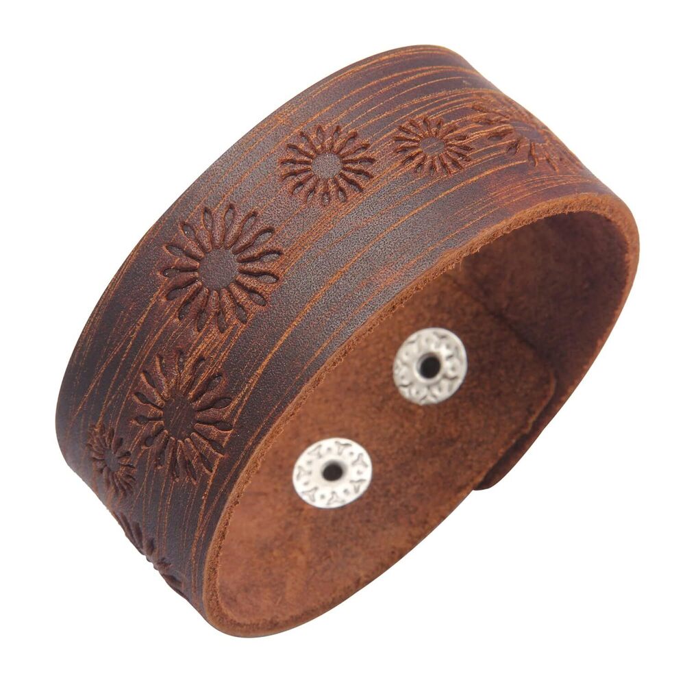 Leather Cuff Bracelets for Women Bracelet Leather Arm Cuff Wristband